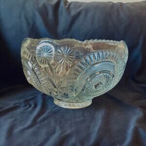Vintage Smith Glass Punch Bowl